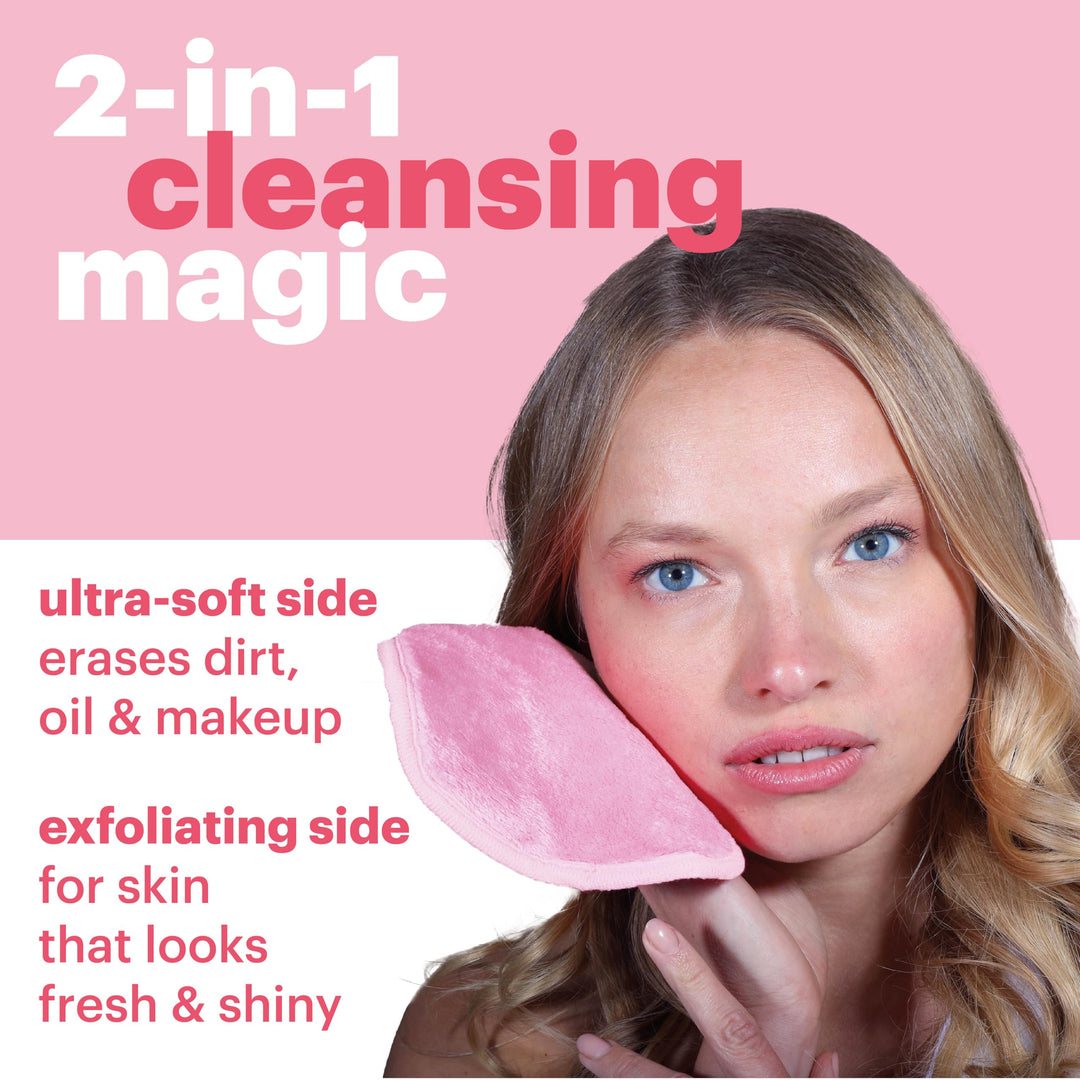 , Magic Make Up Remover Reusable Cloth - Mini, Pink, 1 Cloth