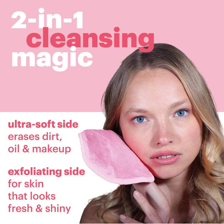 , Magic Make Up Remover Reusable Cloth - Mini, Pink, 1 Cloth