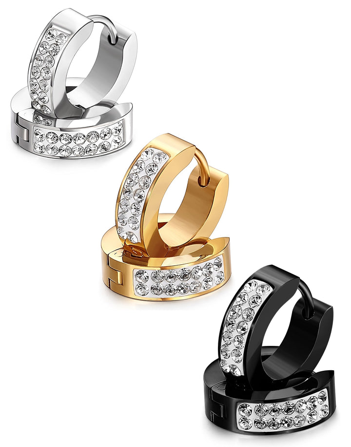 Jstyle Stainless Steel Womens Mens Hoop Earrings Huggie