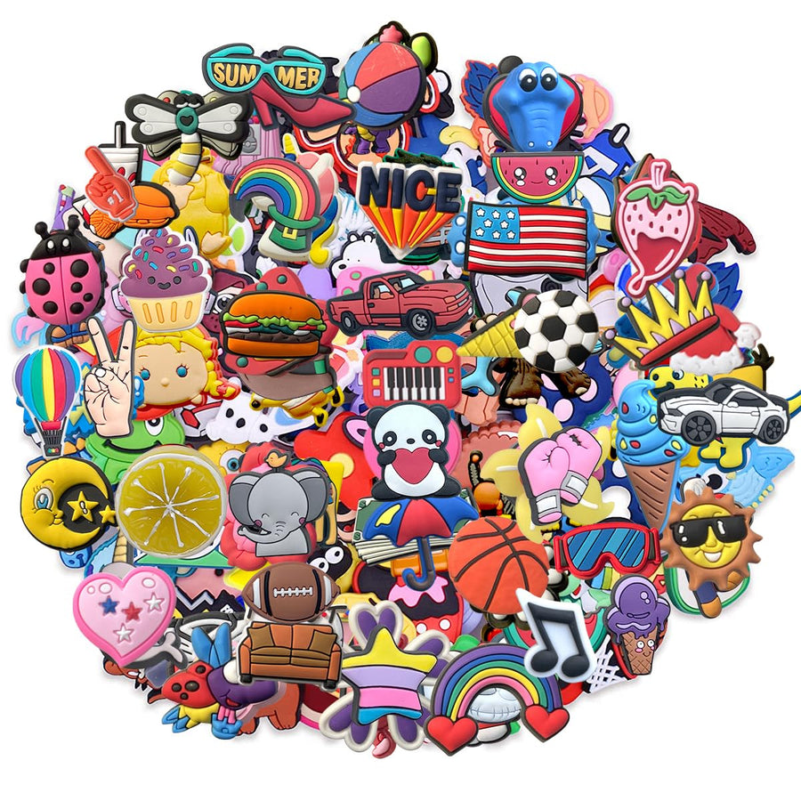 Lot of 50pcs Random Shoe Charms for Clog Shoes Shoe Decoration Charms