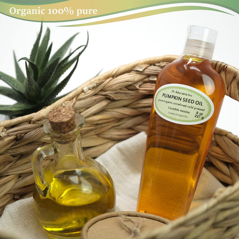 - 8 oz - Pumpkin Seed Oil Unrefined - Virgin 100% Pure Natural Premium Organic Cold Pressed