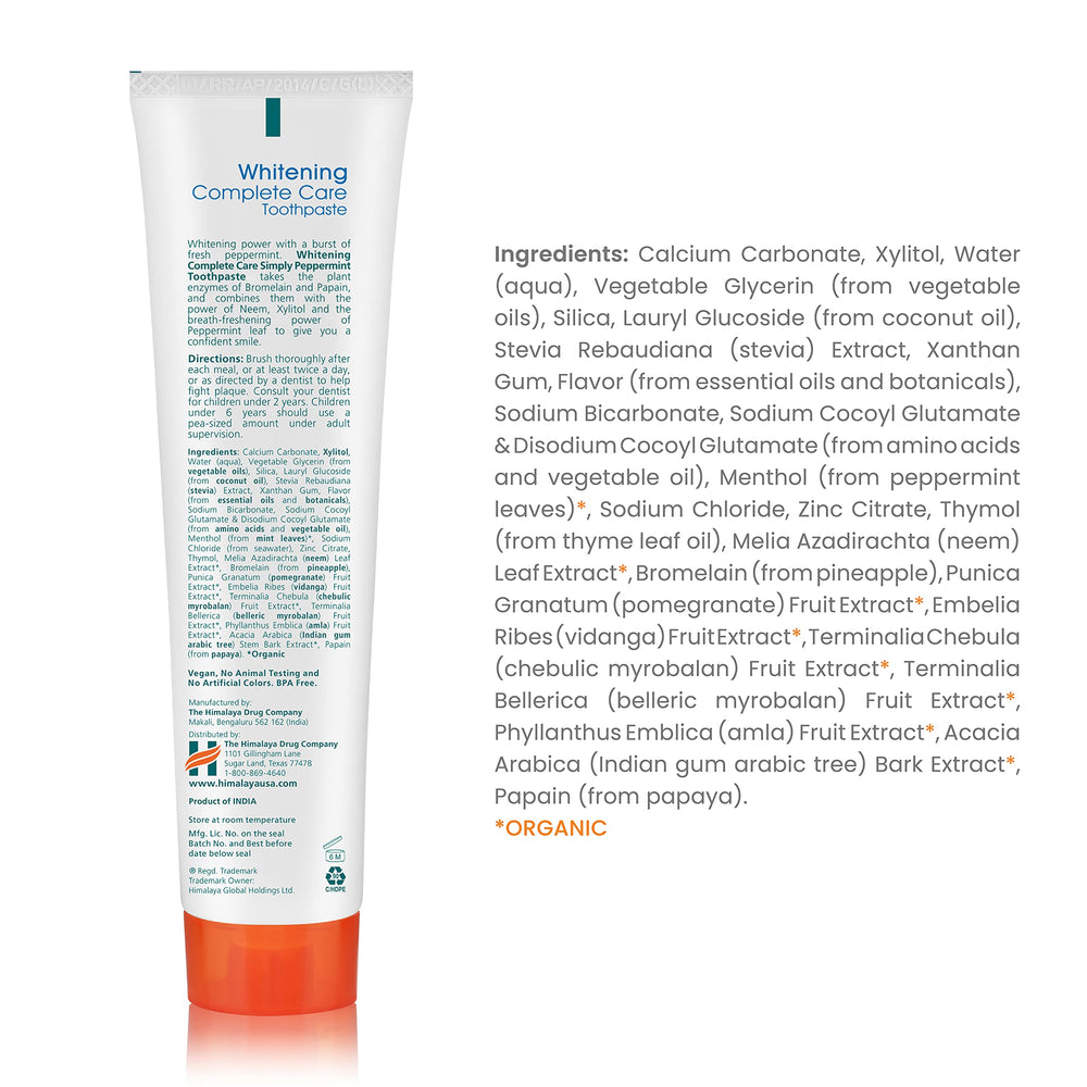 Himalaya Whitening Toothpaste - Simply Peppermint 5.29 