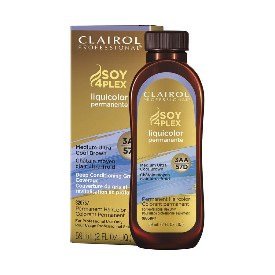 Permanent Liquicolor for Dark Hair Color, 3aa Medium Ultra Cool Brown, 2 oz