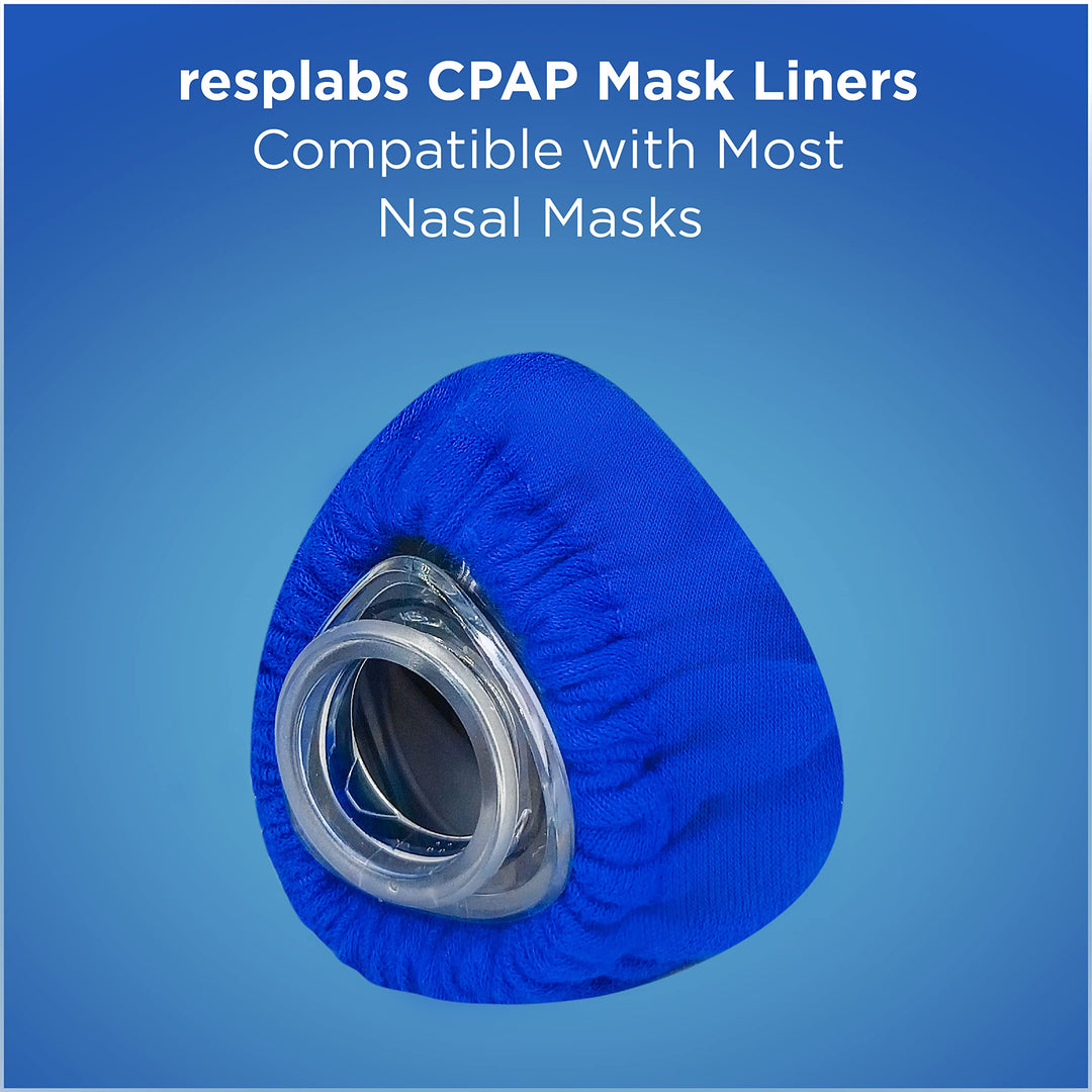 resplabs CPAP Mask Liners Compatible with Most Nasal Masks - Reusable Cushion Covers, Reduces Noisy Air Leaks &amp; Provides Comfort (Pack of 4)