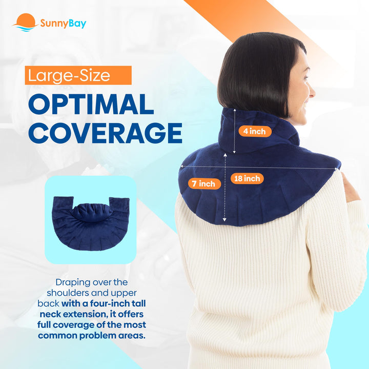 Sunny Bay Neck Heating Wrap, Rice, Blue, Small