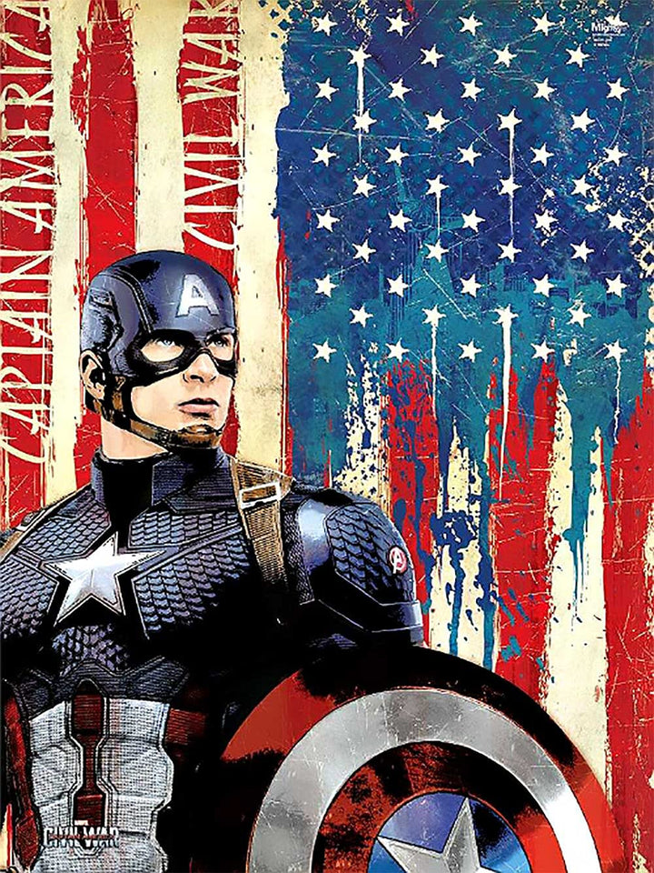 SaxSauly DIY 5D Diamond Painting Superhero and Flag by 
