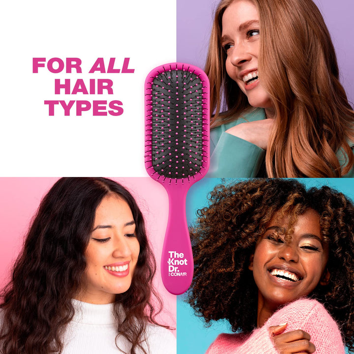 , The Knot Dr, Pro Brite Wet &amp; Dry Detangler, Pink, 1 Brush
