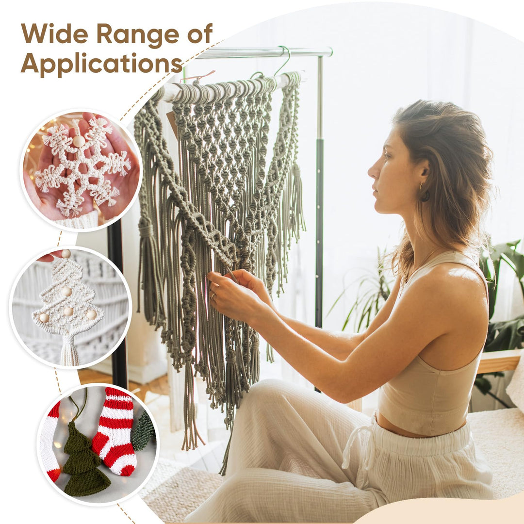 100% Hemp Cord, Jewelry Making, 0.5mm, 120 Meters (400feet) (1 White)