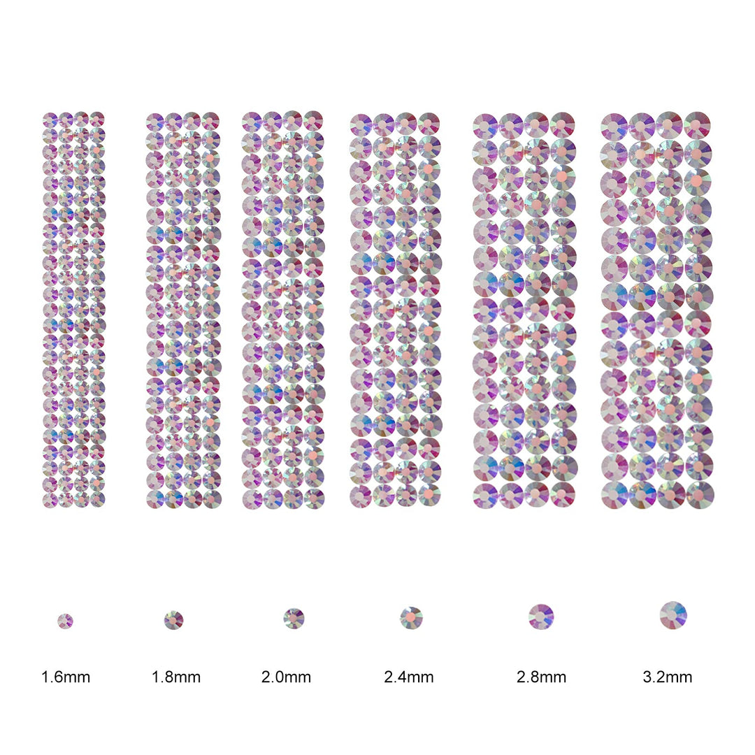 Jollin 3456pcs Flatback Rhinestones Glass Charms Diaman