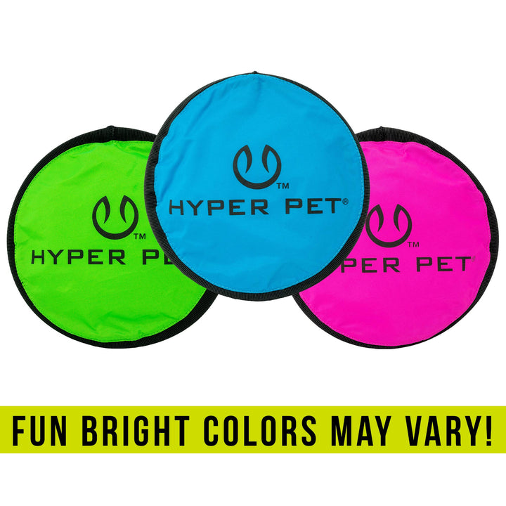 Flippy Flopper Dog Frisbee Interactive Dog Toys [Flying Disc Fetch Toy Floats in Water &amp; Safe on Teeth] (Colors Will Vary), Multicolor, 9