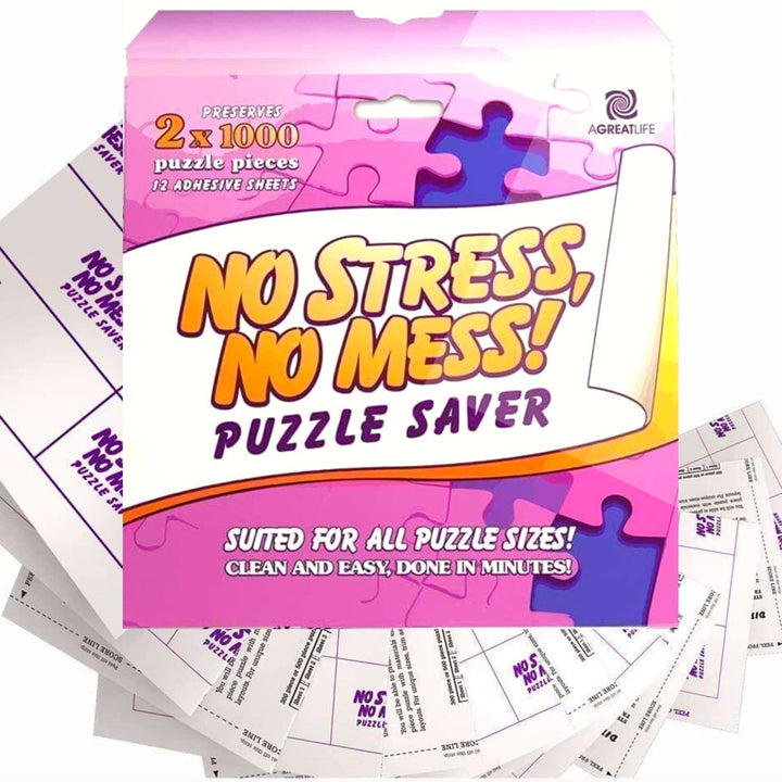 Preserve 2 x 1000 to 4000 Pieces Jigsaw Puzzles Puzzle Saver 12 to 24 Sheets - No Stress, No Mess Jigsaw Puzzle Glue Sheets