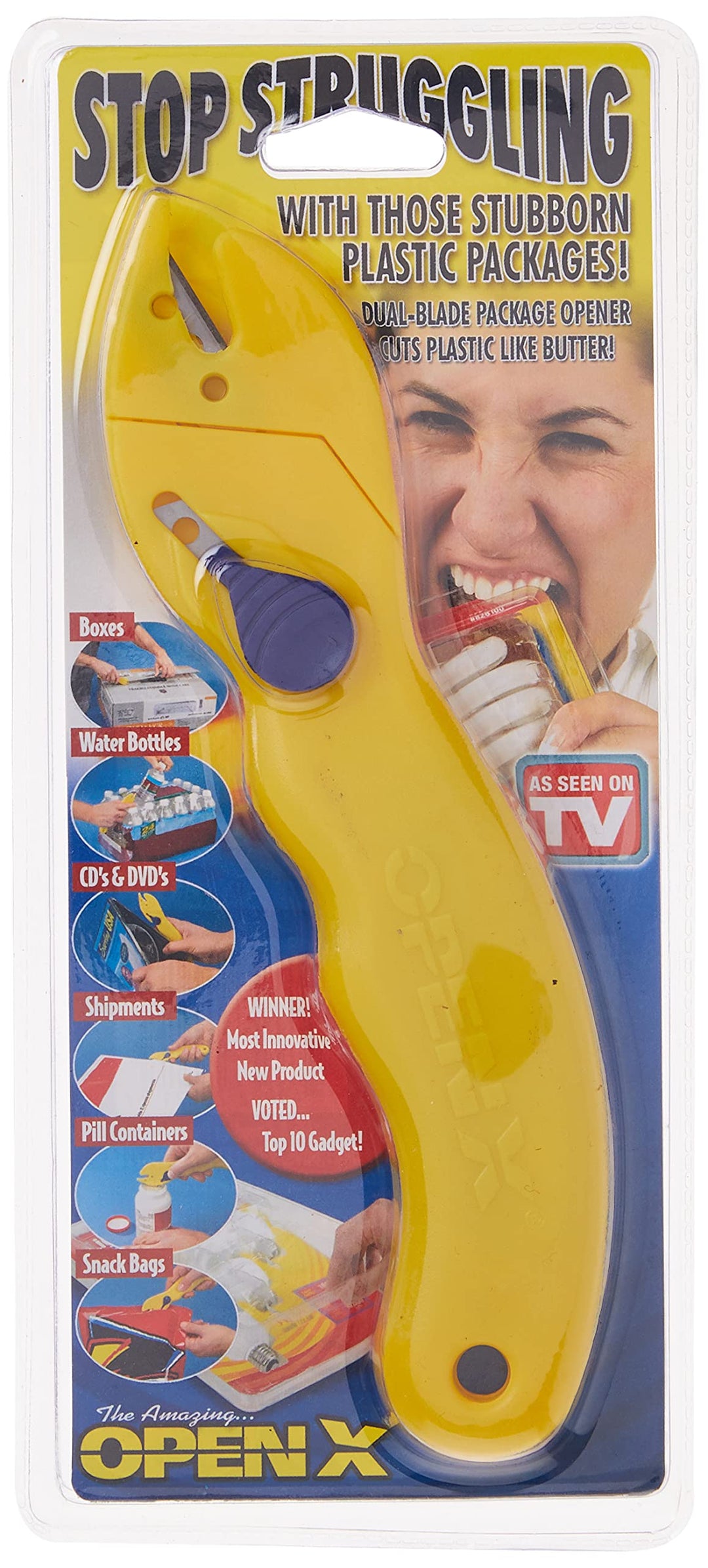 OpenX Dual Blade Universal Package Opener 7L x 1 1/2H inches