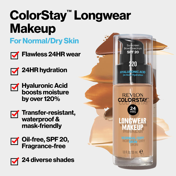 ColorStay Liquid Matte Buildable Coverage Foundation For Dry Skin,Caramel, 1 Fl Oz 30ml