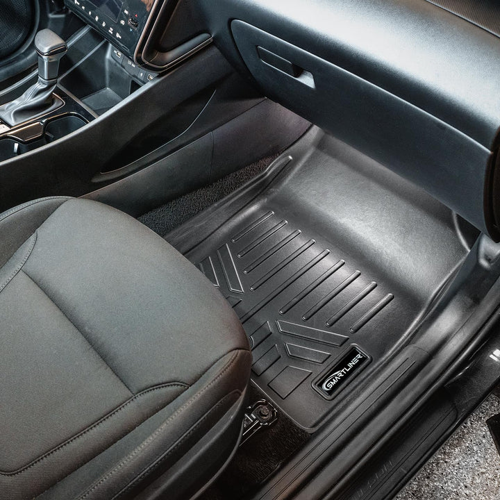 All Weather Custom Fit Black 2 Row Floor Mat Liner Set Compatible with 2022-2025 Hyundai Tucson