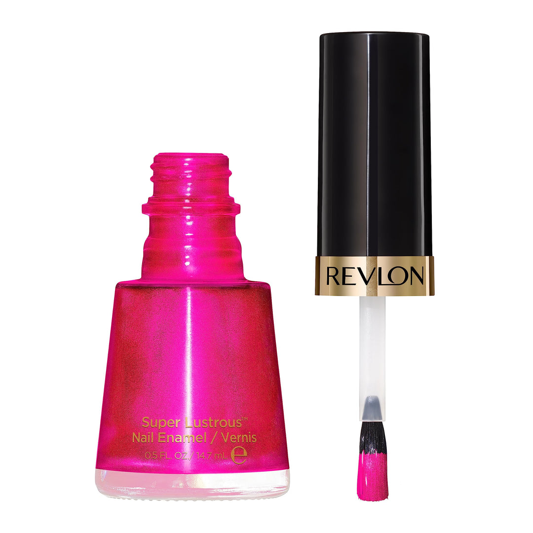 Revlon Nail Enamel, Chip Resistant Nail Polish, Glossy Shine Finish, in Pink, 723 Electric, 0.5 oz