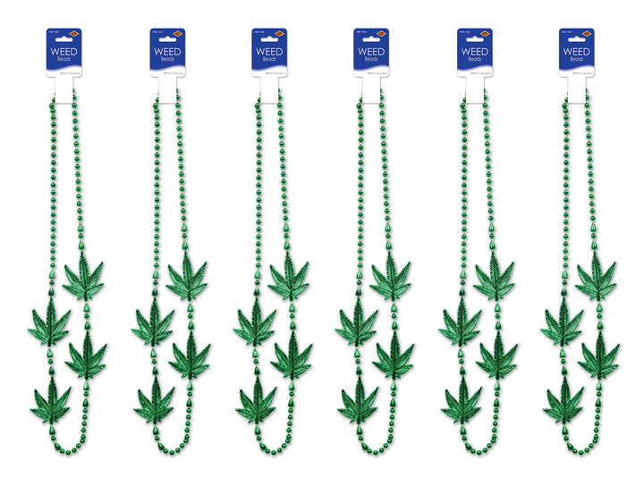 , 6 Piece Weed Beads, 40 (Green)