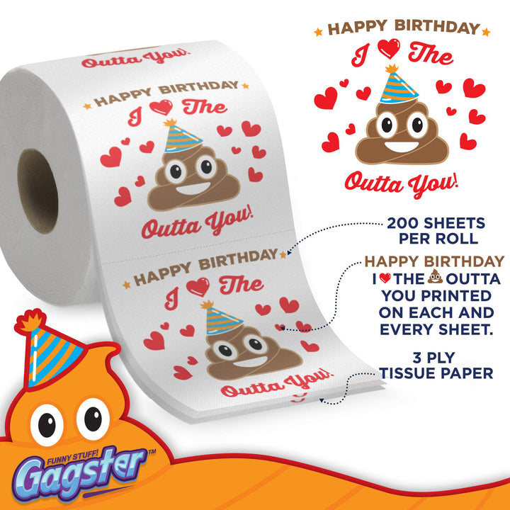 Happy Birthday Gag Tissue Paper - Toilet Paper Roll Fun