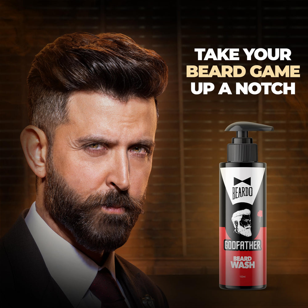 Beardo Godfather Beard Wash for men, 100ml | Aromatic, 