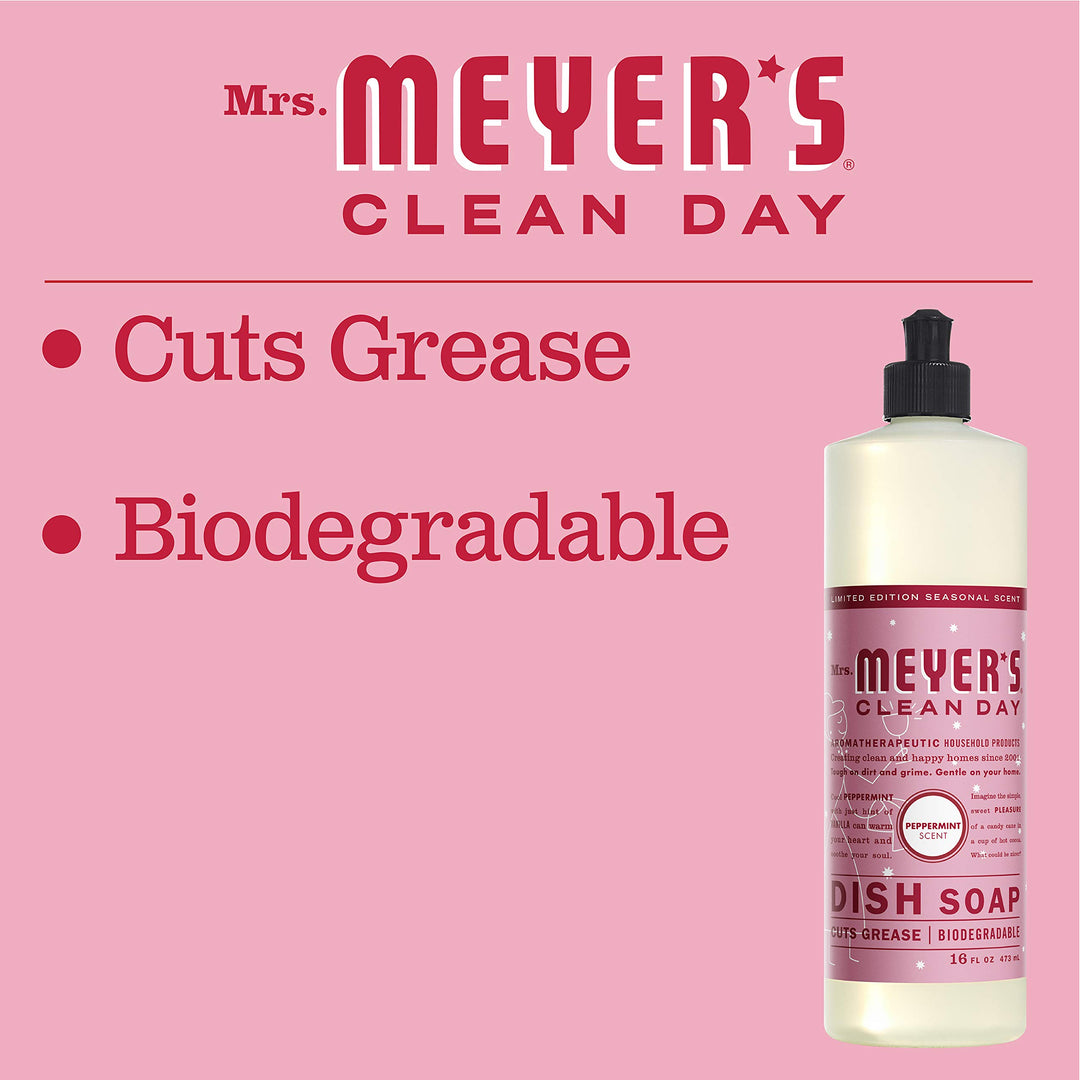 MRS MEYERS Liquid Dish Soap, Peppermint, 16 Ounce
