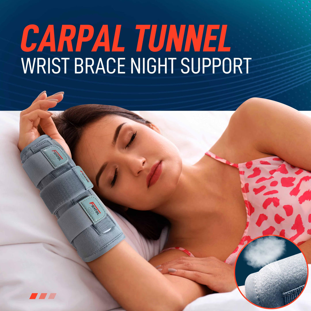 FEATOL Carpal Tunnel Wrist Brace | Adjustable Hand Nigh
