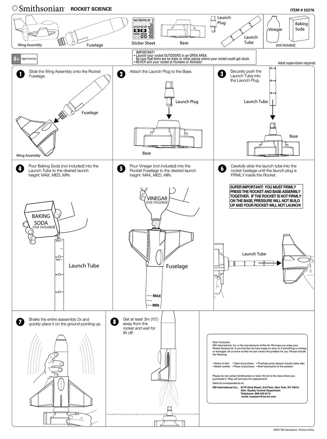 Smithsonian Science Activities Rocket Science Kit