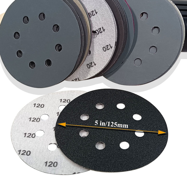 30 PCS 5 Inch 8 Hole #120-#5000 Sanding Discs 120/240/400/800/1000/1500/2000/2500/3000/5000 Grit Compatible for Random Orbital Sander Sanding Grinder (30 PCS 5 inch 8Hole #120-#5000)