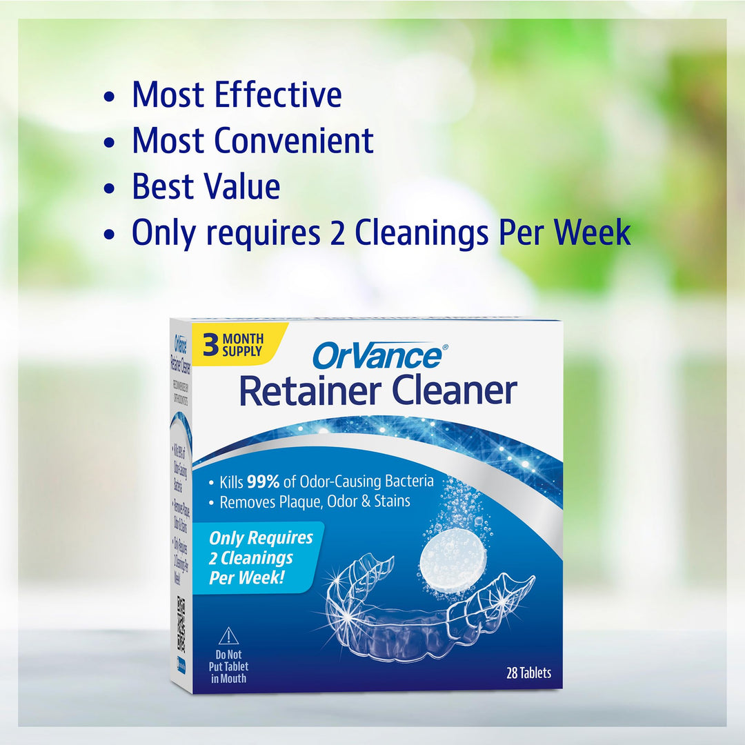 OrVance Retainer Cleaner Tablets (28 Count) | Only 2 Cl