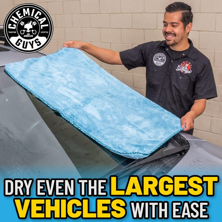 MIC1996 Woolly Mammoth Microfiber Dryer Towel (36 x 25) Cars,Trucks, SUVs, RVs, Home, Pets, Messes, Blue