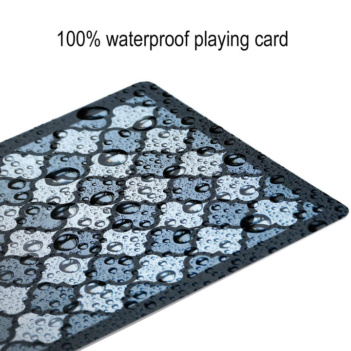 2 Pack Plastic Playing Cards, Large Print Index, 100% Waterproof Poker Cards, 2 Decks of Cards, Black &amp; Orange