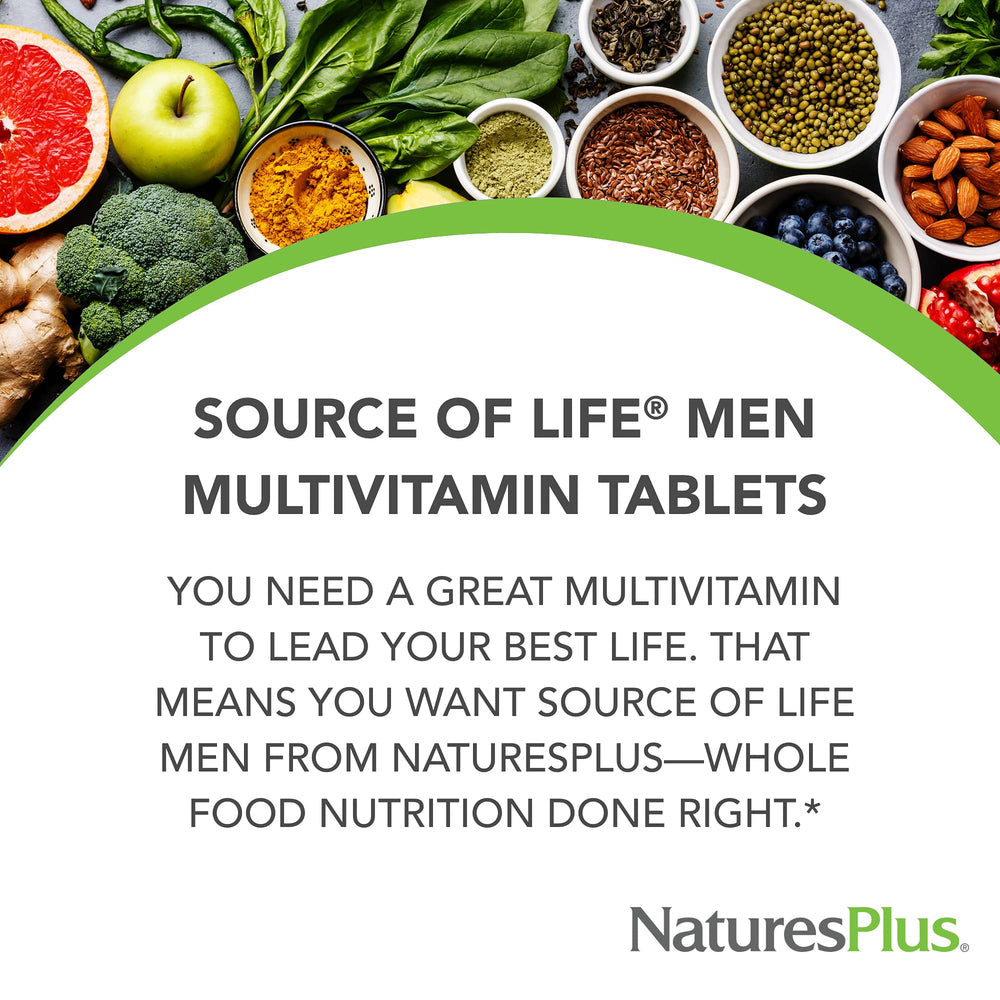 Natures Plus Source of Life Men Multivitamin - 60 Veget
