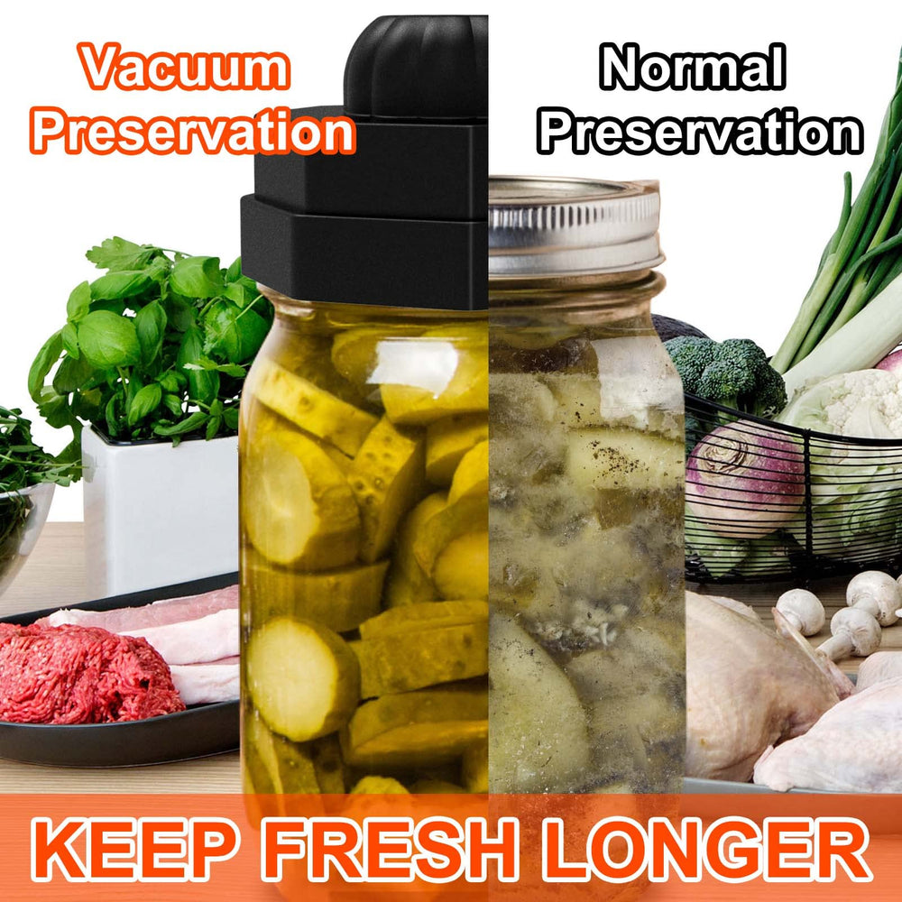 Mason Jar Vacuum Sealer Kit, BABORUI Upgraded Silicone 