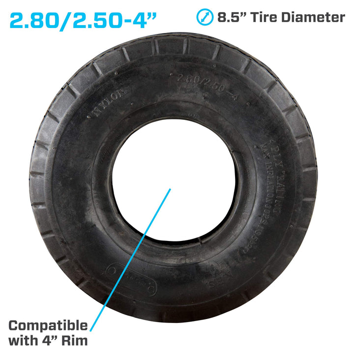 2.80/2.50-4 Pneumatic (Air Filled) Hand Truck / Utility Cart Tire and Inner Tube