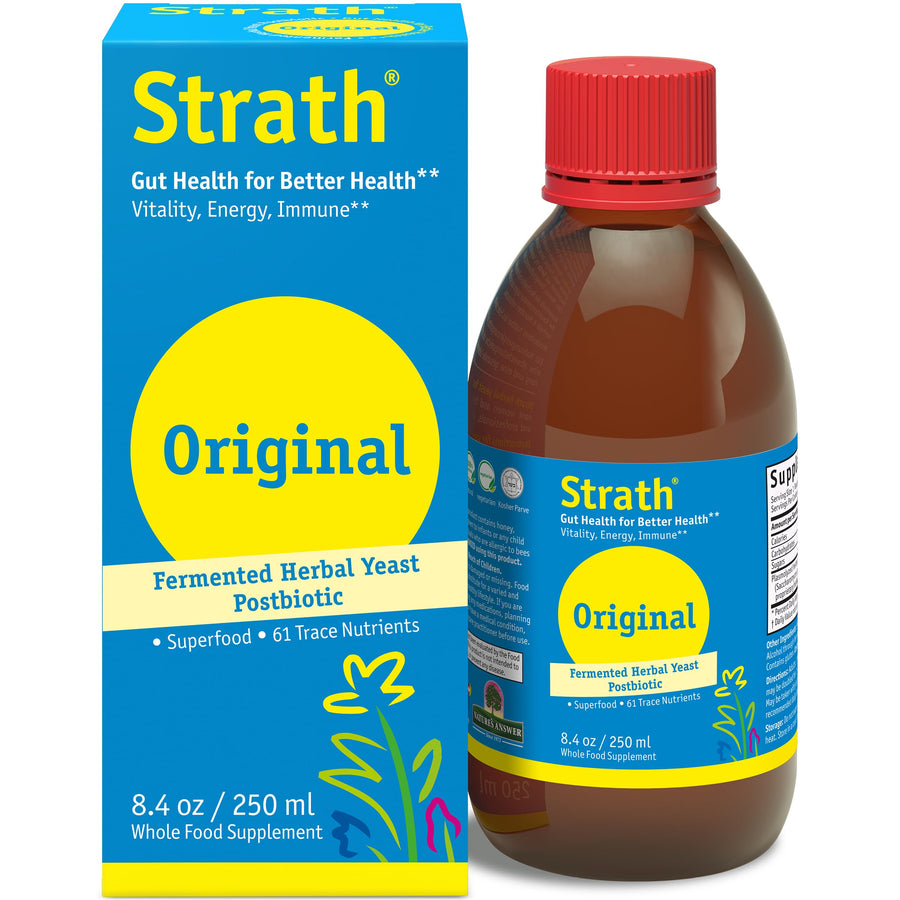 Strath Fermented Herbal Yeast Postbiotic - (8.4 Fl oz) Daily Nutritional Food Supplement Liquid | Supports Metabolism | Vegetarian | Lactose-Free | No Artificial Additives