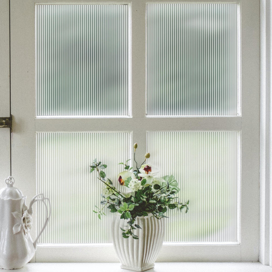 VELIMAX Reeded Glass Window Film, Window Privacy Film, 