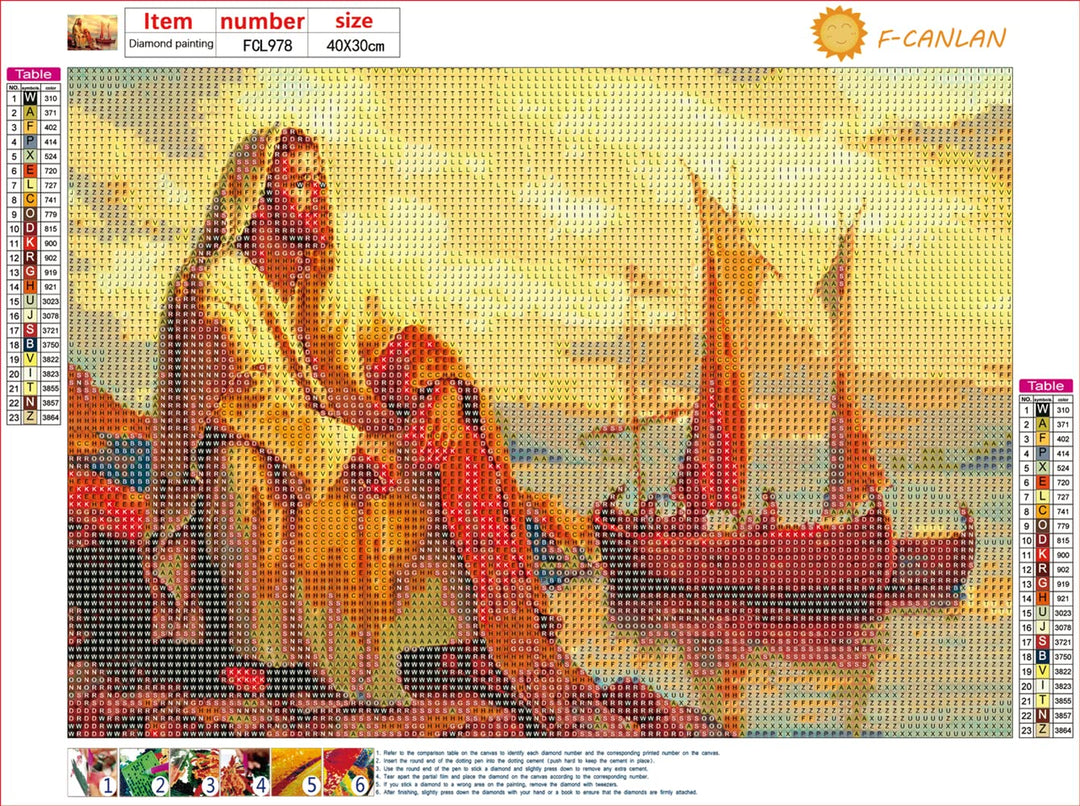Round Full Drill Diamond Painting Set, 5D DIY Jesus Sailing Diamond Art Kits Jesus Diamond Art Painting by Numbers for Adult Children Diamond Painting with Gem Room Decor (16X12 inches)