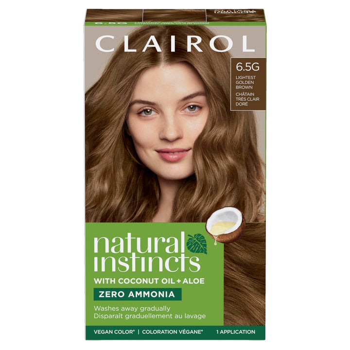 Natural Instincts Semi-Permanent Hair Dye, 6.5G Lightest Golden Brown Hair Color, 1 Count