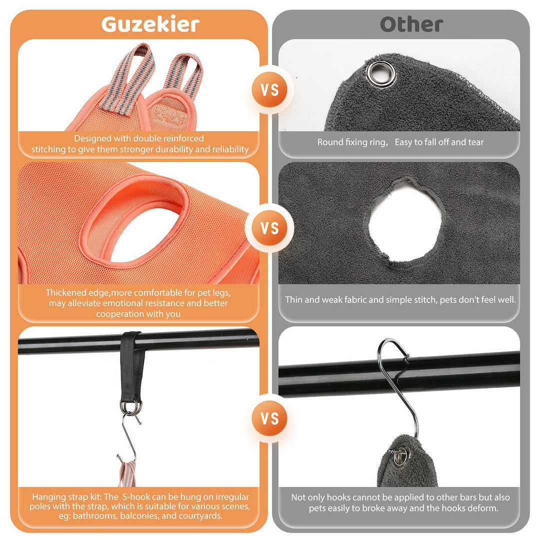 Pet Dog Grooming Hammock Harness for Cats &amp; Dogs, Dog Sling for Grooming, Dog Hammock Restraint Bag with Nail Clippers/Trimmer, Nail File, Pet Comb,Ear/Eye Care