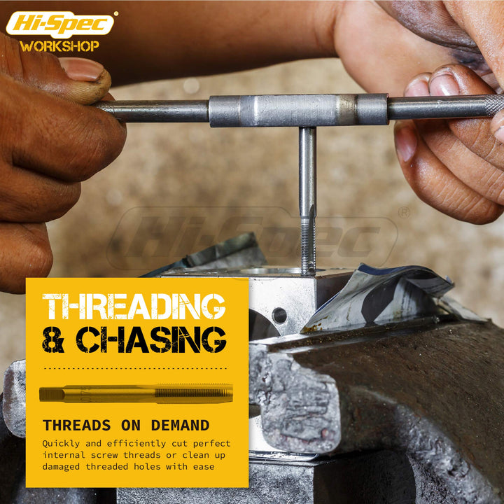 20 Piece Metric Tap &amp; Die Set - Complete M3 to M12 Fine &amp; Coarse Tools to Cut, Chase and Thread with Wrench Accessories in a Tray Case