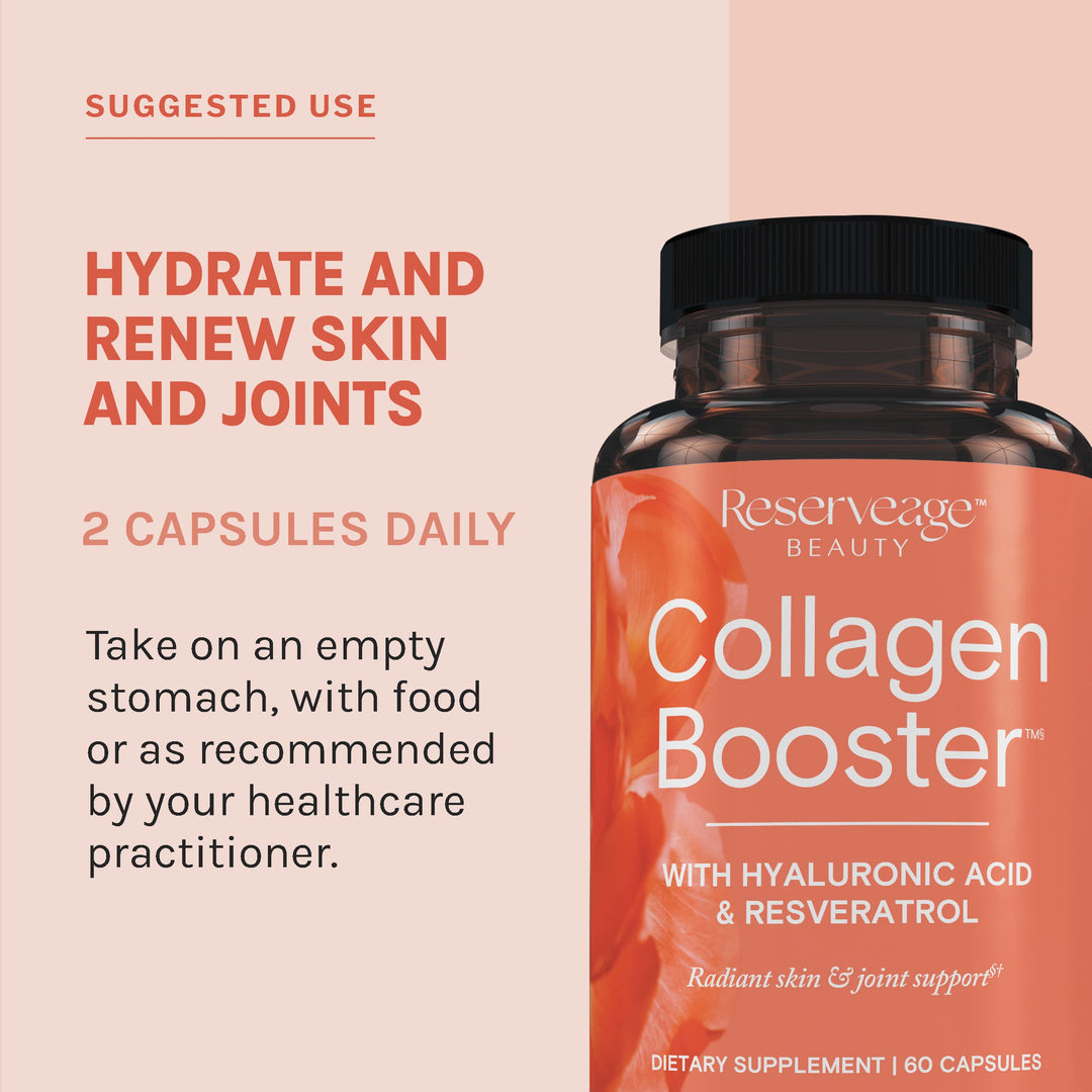 Reserveage Beauty, Collagen Booster, Collagen Supplement for Skin Care and Joint Health, Supports Healthy Collagen Production for Men &amp; Women, 60 Capsules (30 Servings)