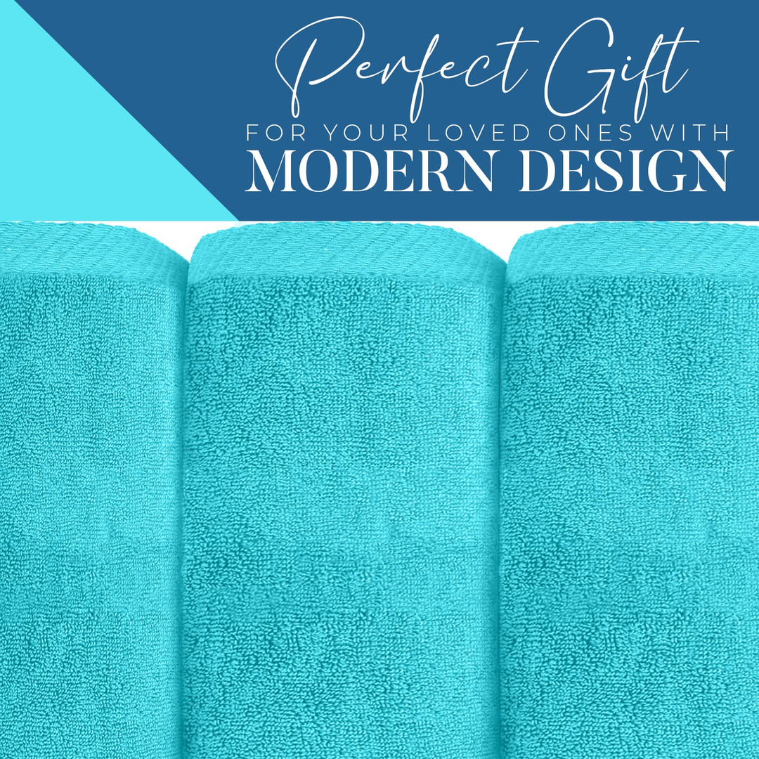 100% Cotton Premium Bath Sheets – 550 GSM (40x80 Inches) Highly Absorbent and Quick Dry Extra Large Luxury Bath Towels – Super Soft Towels for Bathroom, Hotel, Aqua Pack of 1