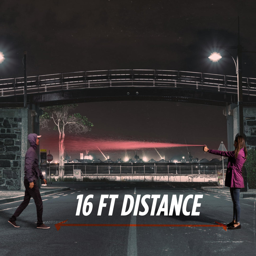 Guard Dog Pepper Spray with Window Breaker | 3-in-1 Car Safety Tool | Self Defense Keychain | Maximum Strength | 16 Feet Distance Defense (Pink)