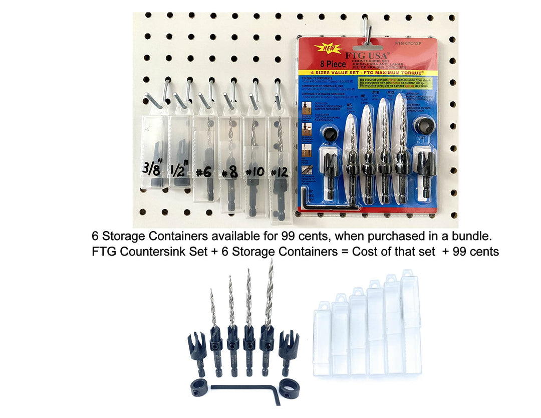 Adjustable Wood Countersink Drill Bit Set #6#8#10#12 with Tapered Drill Bits for Woodworking