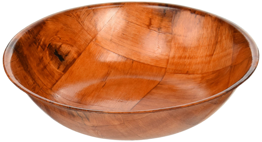 WWB-8, 8-Inch Woven Wood Salad Bowl, Brown