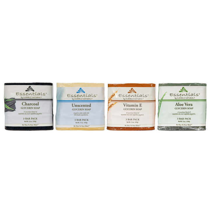Glycerine Bar Soap, Unscented, 3 Count, 4 oz each
