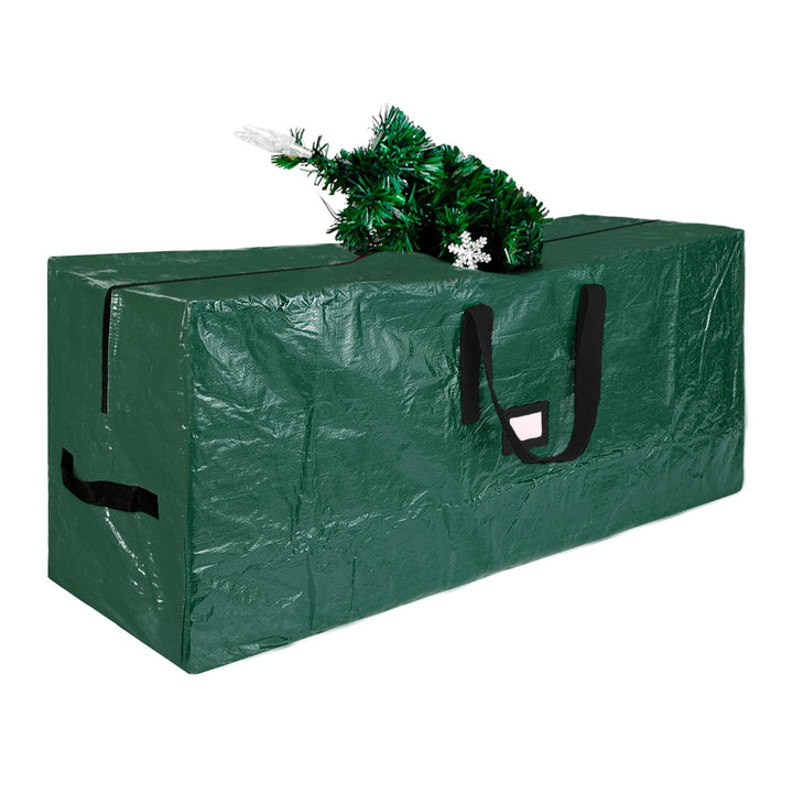 Christmas Tree Storage Bag, Fits Up to 7.5 ft Tall Holiday Artificial Disassembled Trees, Durable with Handles and Dual Zipper, Waterproof Material (Green, 50 x 15 x 20 Inch, L)