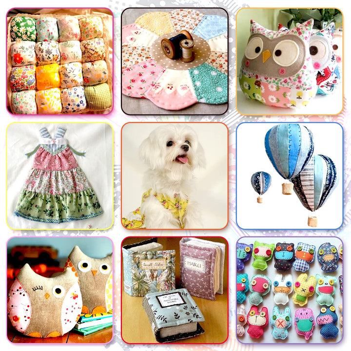120 Pcs 4&#39;&#39; x 4&#39;&#39; Cotton Craft Fabric Bundle Squares,DIY Sewing Quarters Bundle,Precut Cotton Fabric Bundles for Precut Fabric,Quilting Fabric Bundles,DIY Sewing Quilting Scrapbooking