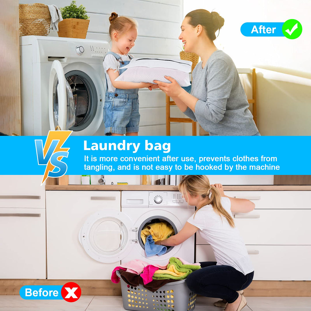 Durable Mesh Laundry Bags for Delicates,Have Hanger Loops (2XX-Large 24 x 24 inches, 2Large 16 x 20 inches)