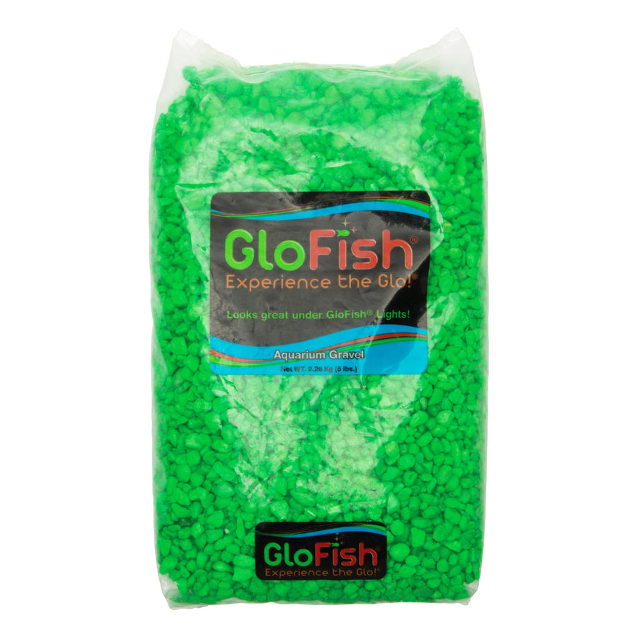 Aquarium Gravel, Green Fluorescent, 5-Pound