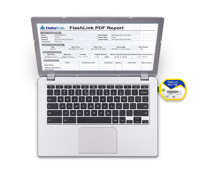 Deltatrak (10 Pack) 85 Days USB Temperature Data Logger Recorder in-Transit Trip Single Use Cold Chain PDF Logger