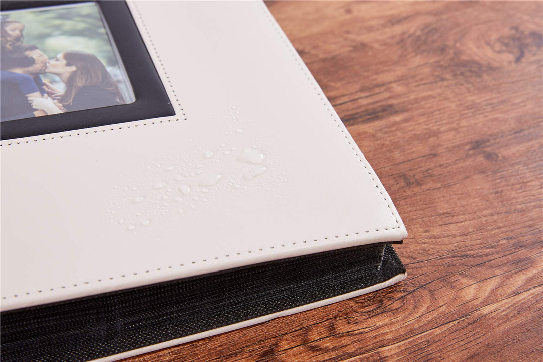 Photo Picutre Album 4x6 1000 Photos, Extra Large Capacity Leather Cover Wedding Family Photo Albums Holds 1000 Horizontal and Vertical 4x6 Photos with Black Pages (Silver)